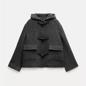 BRAND NEW ZARA ZW COLLECTION MANTECO WOOL BLEND JACKET WITH TOGGLES